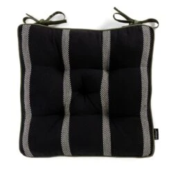 Habitat Woven Stripe Pack Of 2 Seat Cushion - Black 9 Habitat Woven Stripe Pack Of 2 Seat Cushion - Black -Chic Household Items 1402353 R Z003A