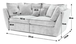Habitat Jacques Large 3 Seater Sofa - Grey -Chic Household Items 1402542 R E001
