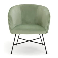 Habitat Jax Metal Accent Chair - Mint Green