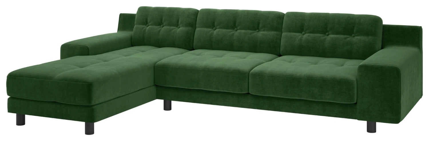 Habitat Hendricks Left Hand Corner Chaise Sofa - Moss Green 1 Habitat Hendricks Left Hand Corner Chaise Sofa - Moss Green