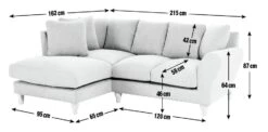 Habitat Carrie Fabric Right Hand Corner Chaise Sofa - Grey 9 Habitat Carrie Fabric Right Hand Corner Chaise Sofa - Grey -Chic Household Items 1486355 R E001