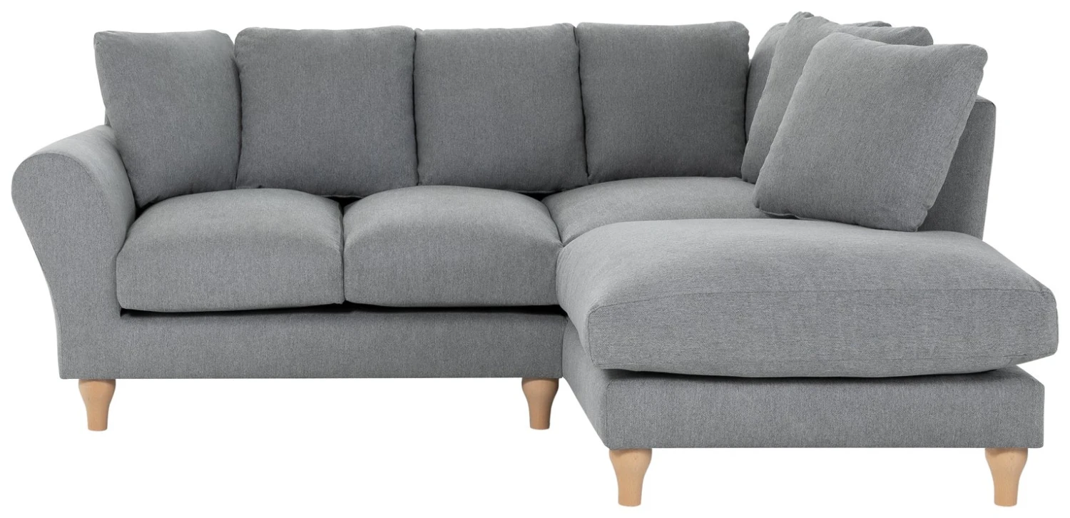 Habitat Carrie Fabric Right Hand Corner Chaise Sofa - Grey 5 Habitat Carrie Fabric Right Hand Corner Chaise Sofa - Grey - Image 5