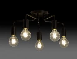 Habitat Rayner Steel 5 Light LED Flush Ceiling Light - Black 10 Habitat Rayner Steel 5 Light LED Flush Ceiling Light - Black -Chic Household Items 1518261 R Z002A