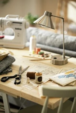 Habitat Bobby Metal Desk Lamp - Silver -Chic Household Items 1719307 R Z002C