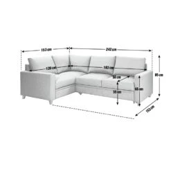 Habitat Seattle Right Corner Fabric Sofa Bed - Charcoal -Chic Household Items 1834196 R Z020A