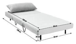 Habitat Roni Single Velvet Chairbed - Mint Green -Chic Household Items 1938669 R E002