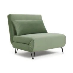 Habitat Roni Single Velvet Chairbed - Mint Green