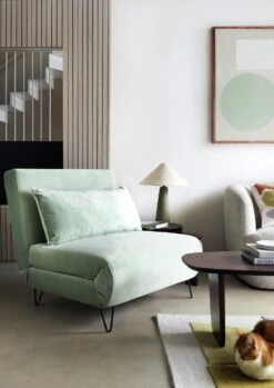 Habitat Roni Single Velvet Chairbed - Mint Green -Chic Household Items 1938669 R Z005C