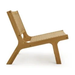 Habitat Faro Woven Paper Rope And Oak Accent Chair - Natural -Chic Household Items 1950991 R Z004A