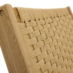 Habitat Faro Woven Paper Rope And Oak Accent Chair - Natural -Chic Household Items 1950991 R Z006A