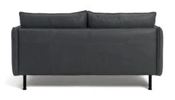 Habitat Moore Leather 2 Seater Sofa - Dark Grey -Chic Household Items 1952470 R Z002A