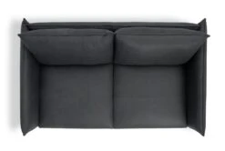 Habitat Moore Leather 2 Seater Sofa - Dark Grey -Chic Household Items 1952470 R Z004A