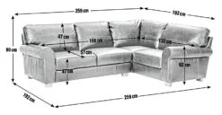Habitat Salisbury Leather Left Hand Corner Sofa - Black -Chic Household Items 1954526 R E001