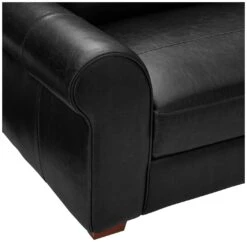Habitat Salisbury Leather Left Hand Corner Sofa - Black -Chic Household Items 1954526 R Z009A