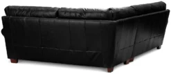 Habitat Salisbury Leather Left Hand Corner Sofa - Black -Chic Household Items 1954526 R Z014A