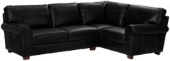 Habitat Salisbury Leather Left Hand Corner Sofa - Black -Chic Household Items 1954526 R Z015A