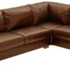 Habitat Eton Leather Left Hand Corner Sofa - Tan