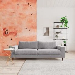 Swoon Evesham Velvet 3 Seater Sofa - Silver Grey -Chic Household Items 1970452 R Z001C