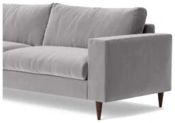 Swoon Evesham Velvet 3 Seater Sofa - Silver Grey -Chic Household Items 1970452 R Z005A