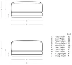 Swoon Denver Velvet Ottoman Footstool - Taupe -Chic Household Items 1971774 R E001