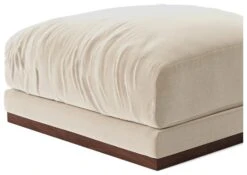 Swoon Denver Velvet Ottoman Footstool - Taupe -Chic Household Items 1971774 R Z004A