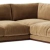 Swoon Denver Velvet Right Hand Corner Sofa - Biscuit