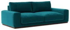 Swoon Denver Velvet 3 Seater Sofa- Kingfisher Blue -Chic Household Items 1972436 R Z003A