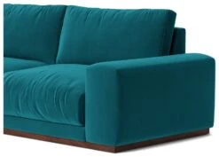 Swoon Denver Velvet 3 Seater Sofa- Kingfisher Blue -Chic Household Items 1972436 R Z005A