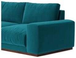Swoon Denver Velvet 2 Seater Sofa- Kingfisher Blue -Chic Household Items 1972601 R Z004A