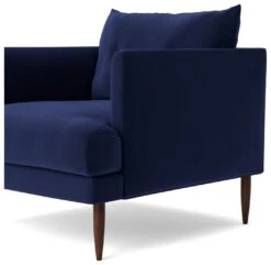 Swoon Kalmar Velvet Armchair - Ink Blue -Chic Household Items 1973071 R Z005A