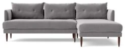 Swoon Kalmar Velvet Right Hand Corner Sofa - Silver Grey -Chic Household Items 1973239 R Z003A