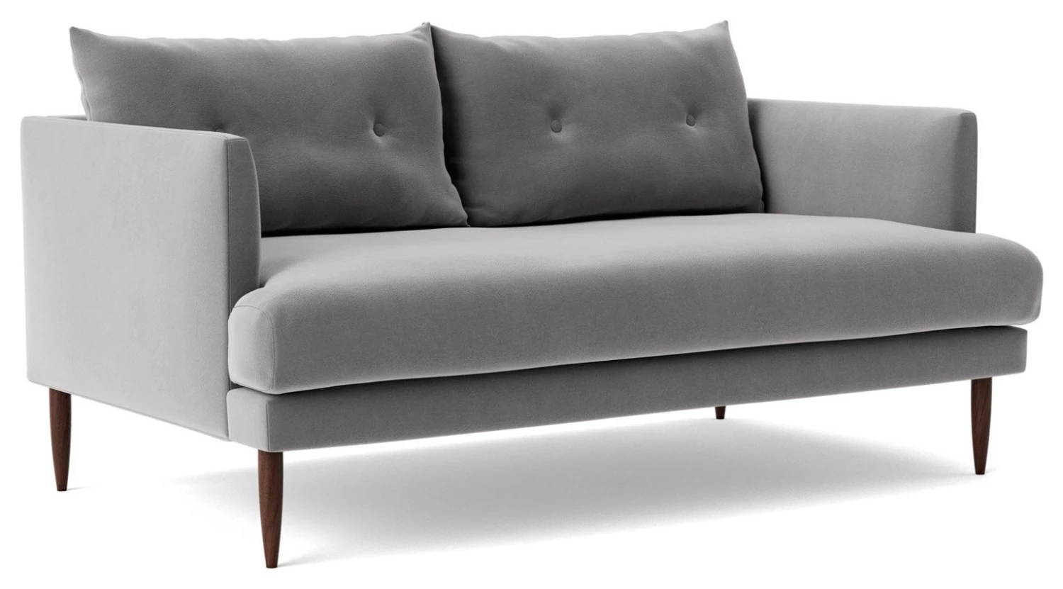 Swoon Kalmar Velvet 2 Seater Sofa - Silver Grey 7 Swoon Kalmar Velvet 2 Seater Sofa - Silver Grey - Image 7