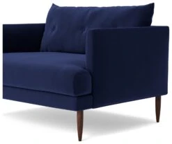 Swoon Kalmar Velvet Cuddle Chair - Ink Blue -Chic Household Items 1974290 R Z005A