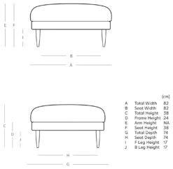 Swoon Kalmar Velvet Ottoman Footstool - Granite Grey 9 Swoon Kalmar Velvet Ottoman Footstool - Granite Grey -Chic Household Items 1974434 R E001