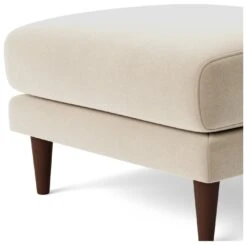 Swoon Turin Velvet Ottoman Footstool - Taupe -Chic Household Items 1990638 R Z004A