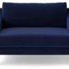 Swoon Turin Velvet Cuddle Chair - Ink Blue