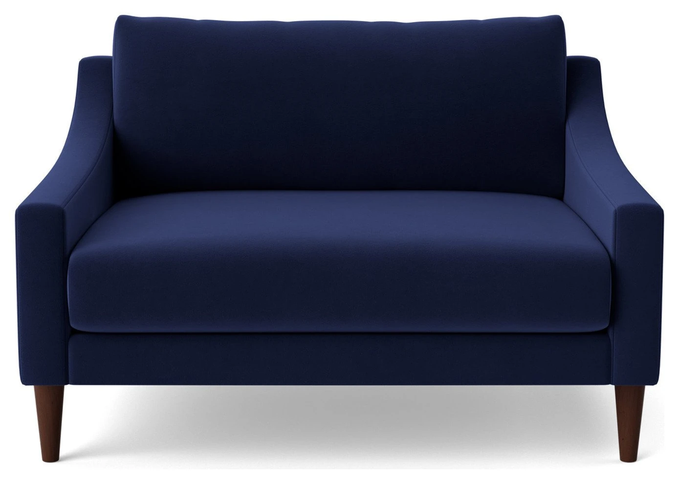 Swoon Turin Velvet Cuddle Chair - Ink Blue 1 Swoon Turin Velvet Cuddle Chair - Ink Blue