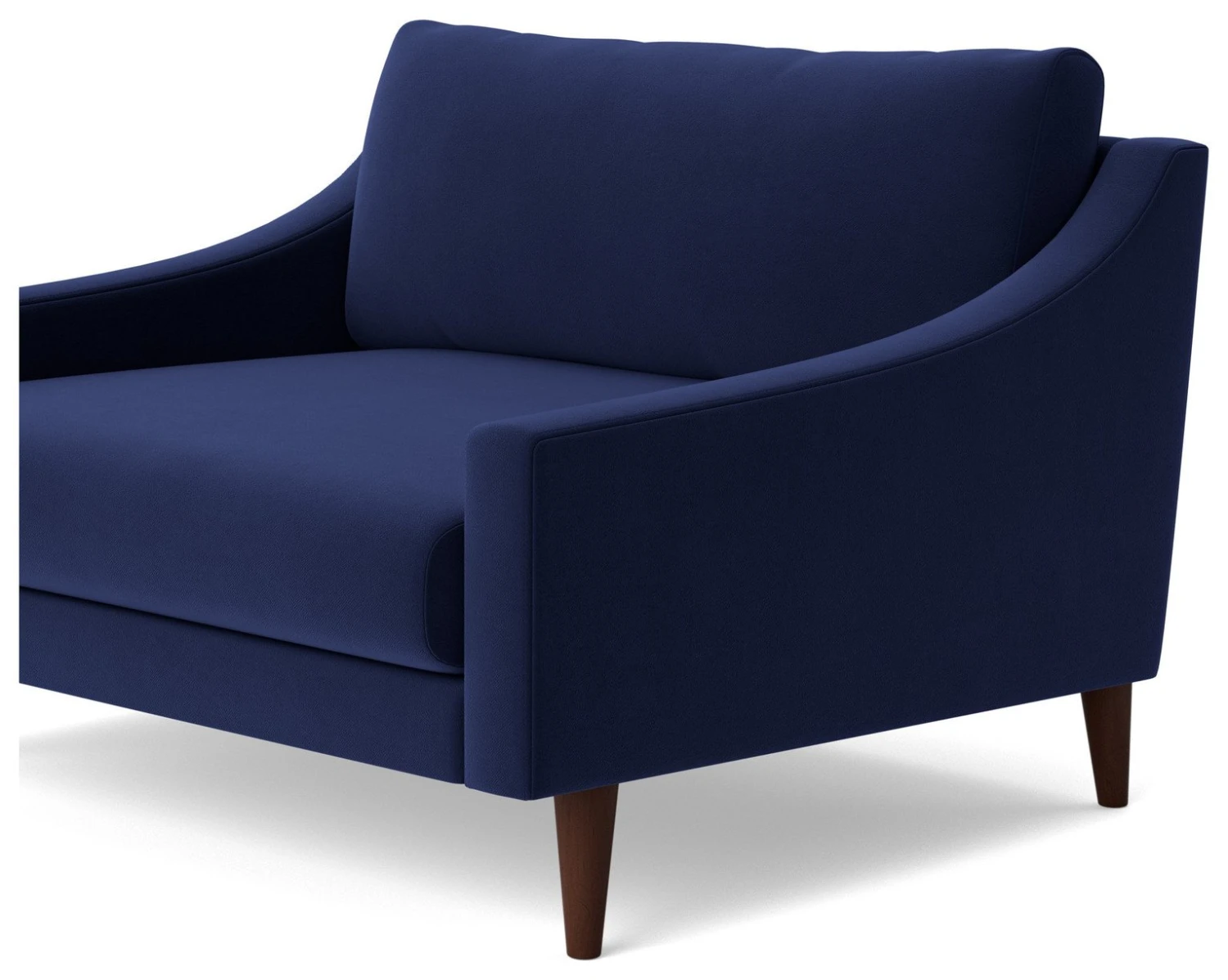 Swoon Turin Velvet Cuddle Chair - Ink Blue 7 Swoon Turin Velvet Cuddle Chair - Ink Blue - Image 7