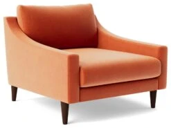 Swoon Turin Velvet Armchair - Burnt Orange -Chic Household Items 1991716 R Z002A