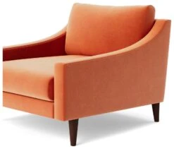 Swoon Turin Velvet Armchair - Burnt Orange -Chic Household Items 1991716 R Z005A
