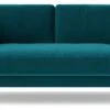 Swoon Munich Velvet 2 Seater Sofa- Kingfisher Blue
