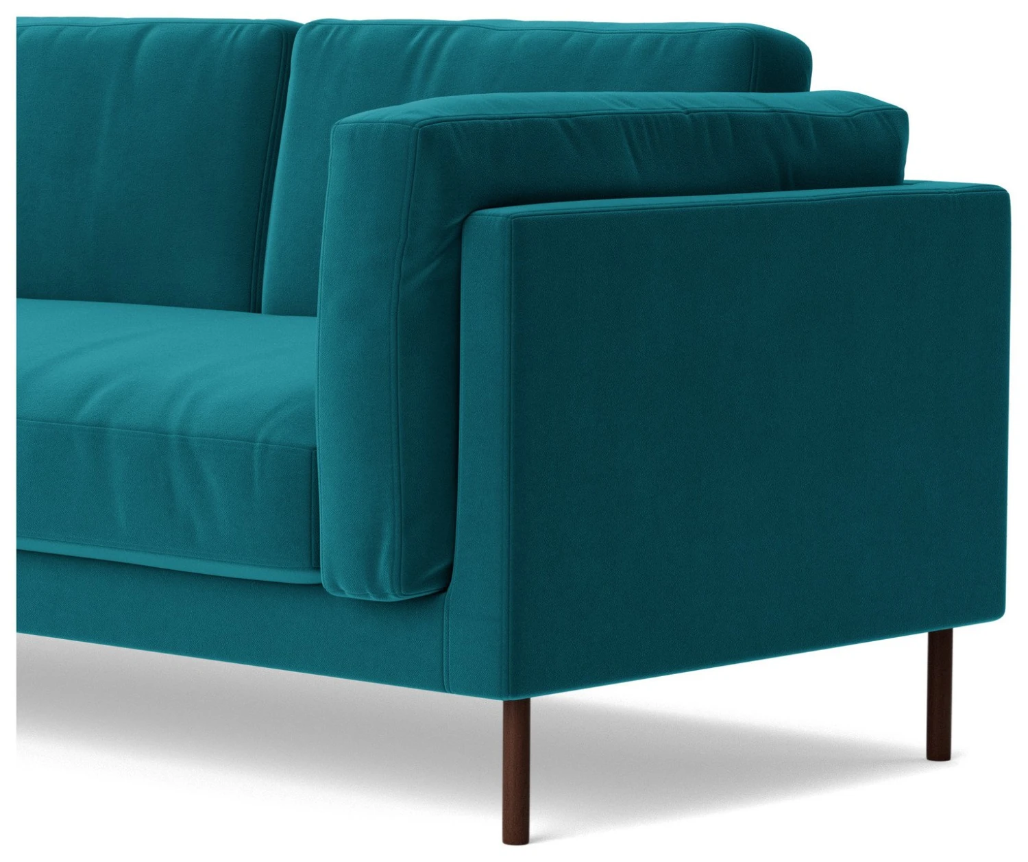 Swoon Munich Velvet 2 Seater Sofa- Kingfisher Blue 6 Swoon Munich Velvet 2 Seater Sofa- Kingfisher Blue - Image 6