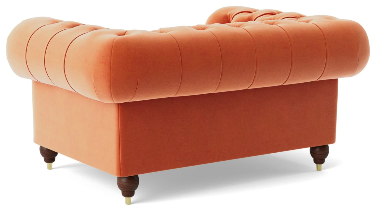 Swoon Winston Velvet Cuddle Chair - Burnt Orange 6 Swoon Winston Velvet Cuddle Chair - Burnt Orange - Image 6