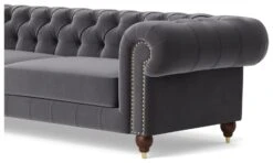 Swoon Winston Velvet 4 Seater Sofa - Granite Grey 13 Swoon Winston Velvet 4 Seater Sofa - Granite Grey -Chic Household Items 1993257 R Z004A