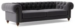 Swoon Winston Velvet 4 Seater Sofa - Granite Grey 15 Swoon Winston Velvet 4 Seater Sofa - Granite Grey -Chic Household Items 1993257 R Z006A