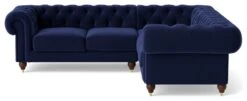Swoon Winston Velvet 5 Seater Corner Sofa - Ink Blue 11 Swoon Winston Velvet 5 Seater Corner Sofa - Ink Blue -Chic Household Items 1993398 R Z003A