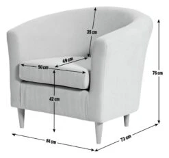 Habitat Fabric Tub Chair - Natural -Chic Household Items 1994933 R E001