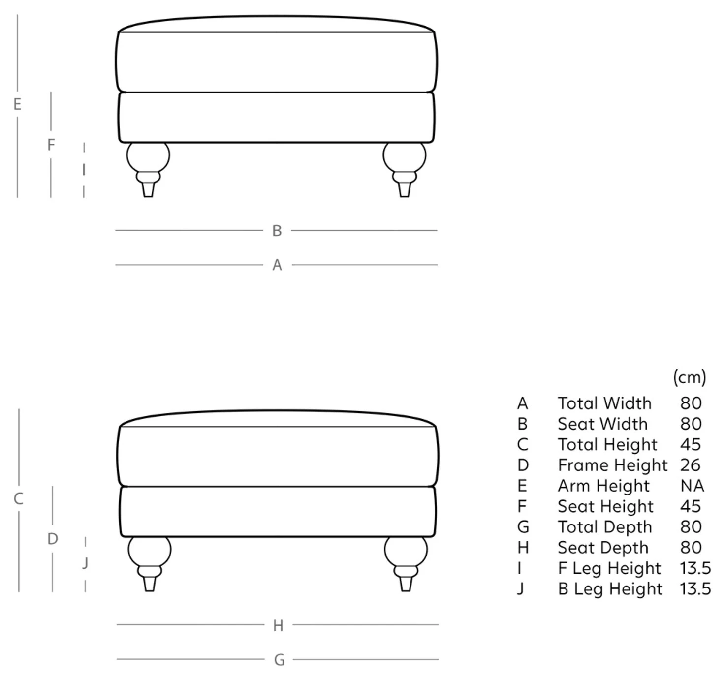 Swoon Winston Velvet Ottoman Footstool - Biscuit 4 Swoon Winston Velvet Ottoman Footstool - Biscuit - Image 4