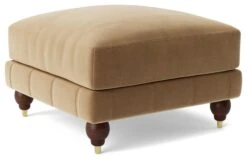 Swoon Winston Velvet Ottoman Footstool - Biscuit 10 Swoon Winston Velvet Ottoman Footstool - Biscuit -Chic Household Items 1995389 R Z003A