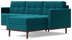 Swoon Berlin Velvet Right Hand Corner Sofa- Kingfisher Blue -Chic Household Items 1997325 R Z004A